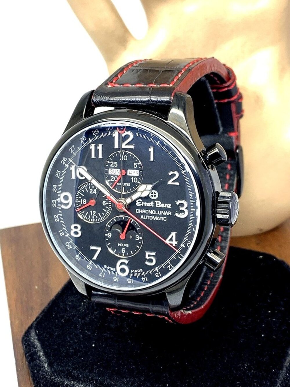Ernst Benz Men's Watch GC10381 Chrono Lunar Swiss Automatic 7751 Moon Phase 47mm